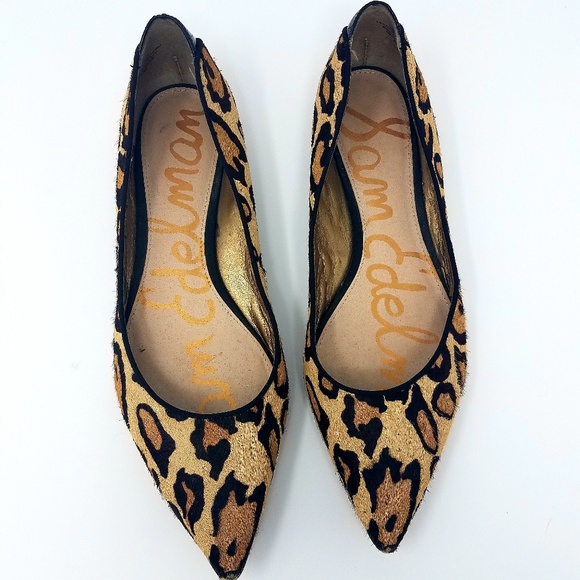 Sam Edelman Shoes - Sam Edelman Animal Print Pointy Flats Size 8